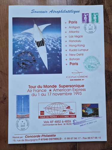 Tour monde concorde 1993 - du,