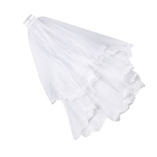  Voile perlé fait à la main de peigne de voile de mariage de dentelle de double