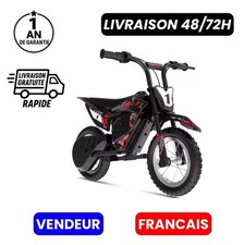 Moto Électrique Enfant 3-12 Ans, 150W, 12km Autonomie, 2 Vitesses, Frein Disque