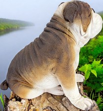 le Bouledogue Statues de Jardin à Décorations Britanniques, 41 cm, polyrésine