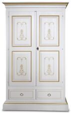 ARMOIRE FONCTIONNELLE LAQUÉE BLANCHE AVEC DÉCORATION