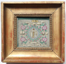 RELIQUAIRE ANCIEN "LA VRAIE CROIX" PERLES