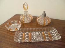 Service , garniture de toilette  cristal  taillé Bohème Art Déco