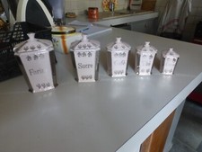 ART DECO serie de 5 pots à