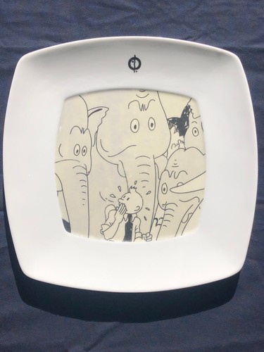 Tintin assiette carrée les