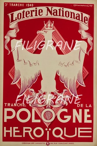 Loterie pologne 1940 rgro - loterie,