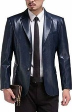 Blazer En Cuir Pour Homme En