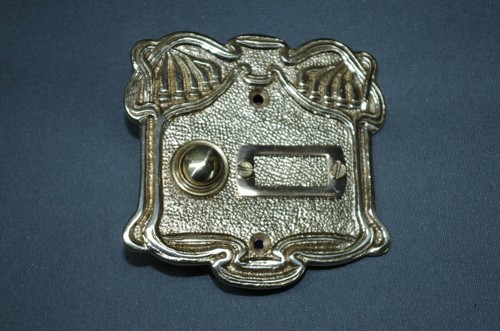 Plaque sonnette laiton - sonnette, en