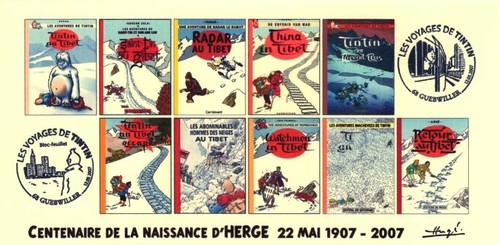 France 2007 fdc carte tintin - 2007,