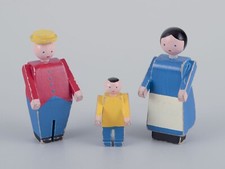 Kay Bojesen, designer danois. Trois premières figurines de ferme en bois, mil...