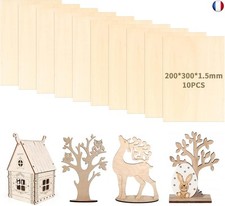 10 Pièces Feuilles de Bois de