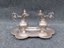 2 Burettes + plateau argent