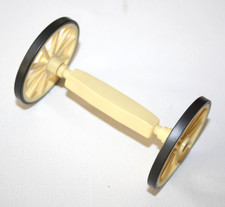 PLAYMOBIL 3785 ESSIEU ARRIERE ET ROUES 55 MM CHARIOT SUDISTE BLEU WESTERN