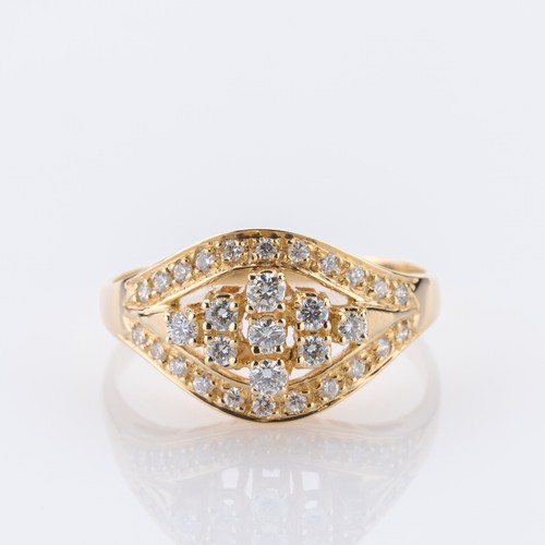 585 yellow gold ring - , with