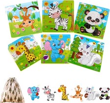 Puzzle en Bois pour Enfants, Animaux Puzzle en Bois, Montessori Jouet Éducatif 