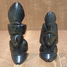 Paire De Statuettes Maya En