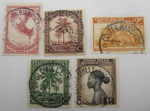 Lot timbres congo belge - timbres,