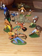 Lot soldat STARLUX MICHEL & divers Cow-boys & Indiens & rocher Starlux 60mm