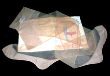 BAS COUTURE PJ SEDUCTION de PARIS T 4 (81 cm) BEIGE NYLON LISSE LINGERIE VINTAGE