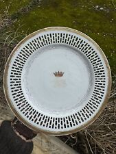 Assiette Compagnie Indes Porcelaine Ajourée Chine Noblesse Héraldique XVIII 18 e
