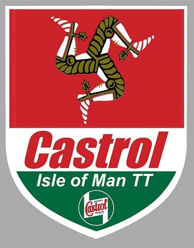 Isle man castrol sticker - of,