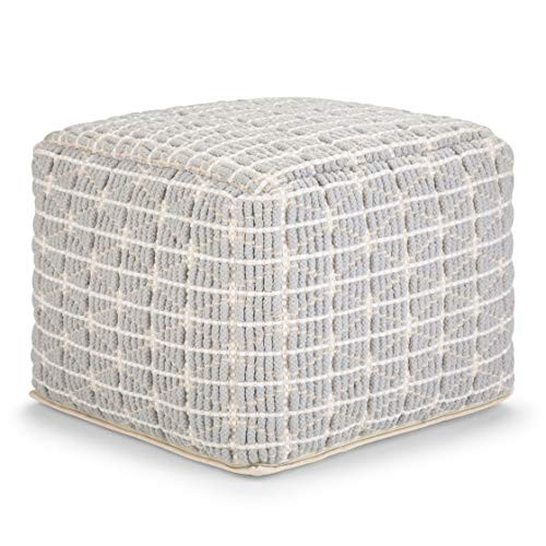Noreen square pouf 18 inch - pouf,