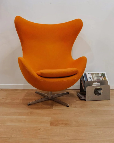 Jakob fauteuil orange egg - le,