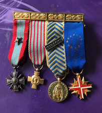 RARE BARETTE DE MEDAILLES MILITAIRE INDOCHINE