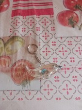 Porte-clés dauphin transparent animal marin bijou fantaisie océan