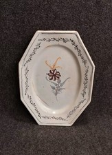 Ancien Plat Cul Noir 18-19e Nevers Forges Les Eaux