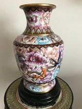 Cloisonne vase bronze emaux - vase,