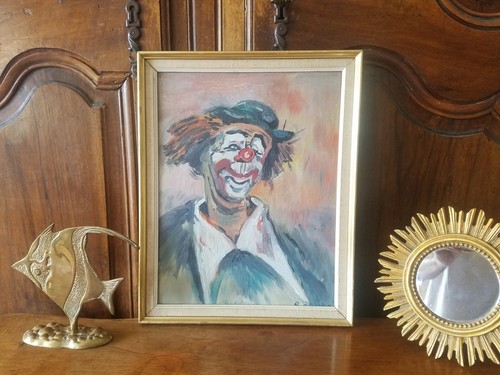 Tableau vintage clown col