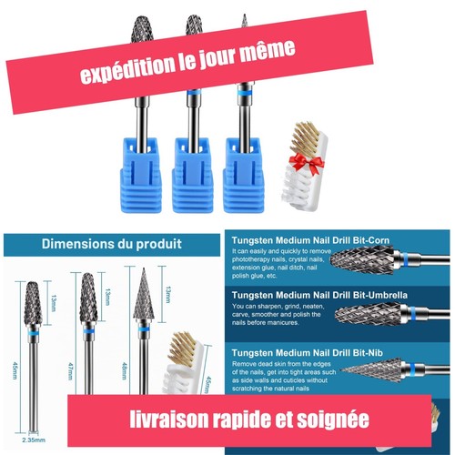 Embouts ponceuse ongles cgbe - embouts,
