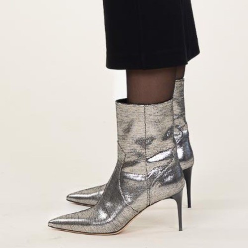 Iro metallic davy ankle boots - metallic,