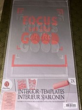 2 Gabarits pochoirs De Bricolage Taille A4 Textes « Focus On The » Et « Smile »