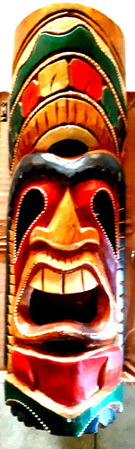 Masque ethnique tiki - ethnique, tiki.