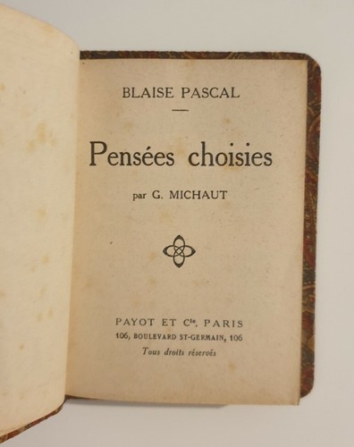 Pensées choisies par - , g