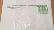 150 Sacs BRETELLE Plastique L x H : 26 x 45 cm Sac réutilisable Blanc 50 MICRONS