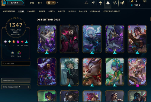 Lol account 1347 skins for - account, (mp