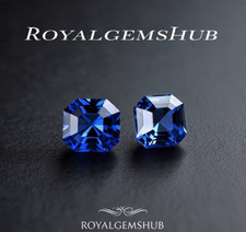 Paire de saphir bleu de Ceylan