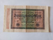 Billet ancien Allemagne 20 000  MARK  1923 GERMANY REICHSBANKNOTE  SERIE Q MV