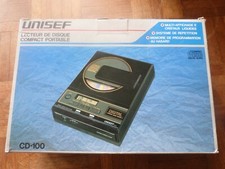 Lecteur de CD disque compact portable UNISEF CD-100 vintage made in Japan