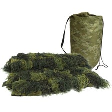 MIL-TEC 140x100cm ANTI-FEU GHILLIE COUVERCLE CHASSE CAMO WOODLAND NUMÉRIQUE