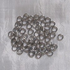 IN36-LOT DE 200 ANNEAUX ø6MM X 1MM SOLIDES EN ACIER INOXYDABLE ANTI ALLERGIQUE