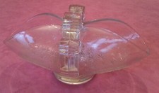 Superbe panier verre moulé pressé LUXVAL - VAL SAINT LAMBERT- PORTIEUX BAYEL ?
