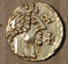 (FR1) Tremissis Sigebert III, 634-656. Aquitaine. Banassac (Lozère). Tremissis, 