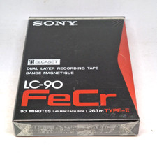 Bande cassette audio vierge SONY LC-90 FECR ELCASET (scellée) NOS ! New !
