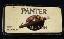Boite VIDE  Vintage en Métal 10 cigares  PANTER MIGNON - 5,5x11cm