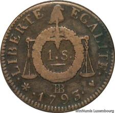 R6821 Rare Convention 1 Sol aux balances an II 1793 BB Strasbourg -> Make offer
