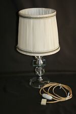 Lampe ancienne avec pied cristal et inox